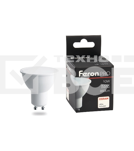 Лампа светодиодная FERON PRO LB-1610 (38162) 10 вт 230в GU10 белый