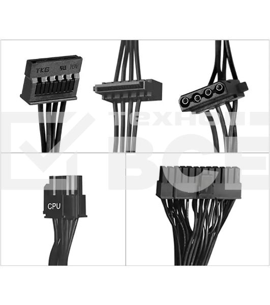 Блок питания KingPrice ATX 350W KPPSU350 (20+4pin) 120мм fan 2xSATA RTL