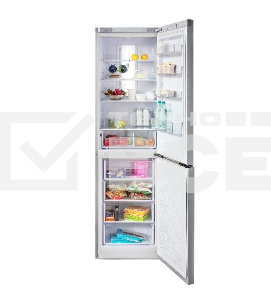 Холодильник Бирюса Б-M980NF металлик двухкамерный 240/130л морозилка снизу, No Frost