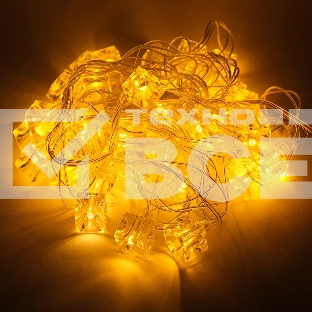 Гирлянда светод. Funray Кубики, SE-CUBE-440WW, 220В, 4м, 40LED, теплый белый, прозр шнур 3м,