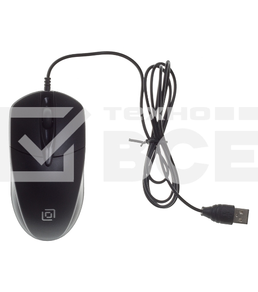 Мышь проводная Oklick 275M черный, 1000 dpi, USB, кнопки - 3