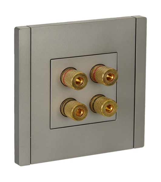 Аудиорозетка 4-мест. IEK FORTE&PIANO FP539 сталь