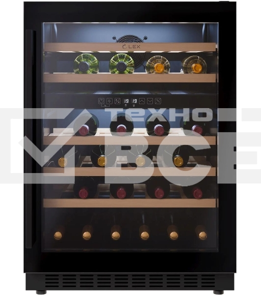 Винный шкаф LEX LWD6046BL dual zone 1-нокамерн. черный