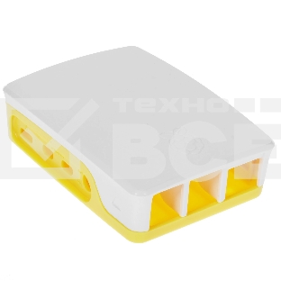 Корпус Qumo ABS Plastic, Raspberry Pi 4, White+Yellow(RS032)