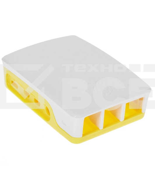 Корпус Qumo ABS Plastic, Raspberry Pi 4, White+Yellow(RS032)