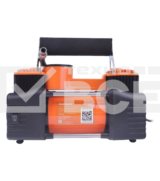 Компрессор автомобильный PATRIOT CC 1660 черный/оранжевый