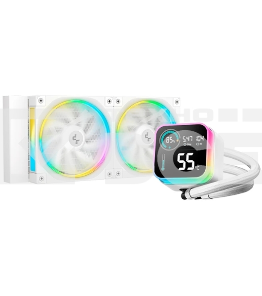 Система водяного охлаждения Deepcool LQ240 Wh ARGB белый 120мм алюминий+медь 2400rpm 38.71db 4-pin 300W