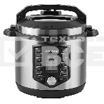 Скороварка-мультиварка электрическая Endever Vita-131, черный/стальной, мощность 1200 Вт, емкость 6л, 38 авторежимов работы, книга рецептов, 2 шт/уп., фото 1