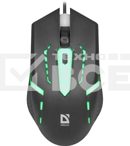 Мышь проводная Defender Hit MB-601 черный, 1200 dpi, USB, кнопки - 4