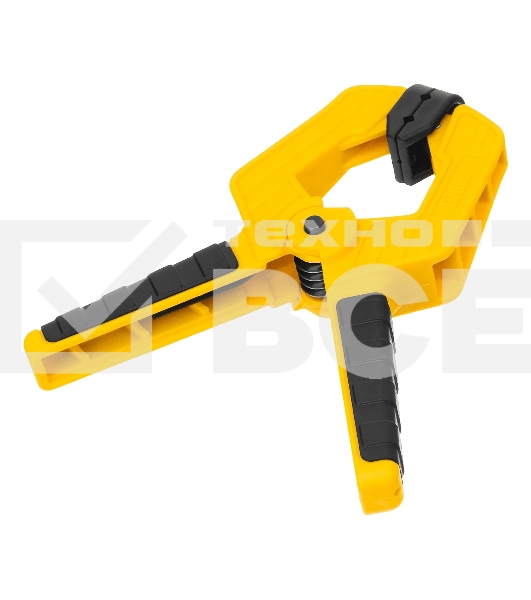 Струбцина клещеобразная Denzel усиленная 65 х 50 мм, двухкомпонентные рукоятки