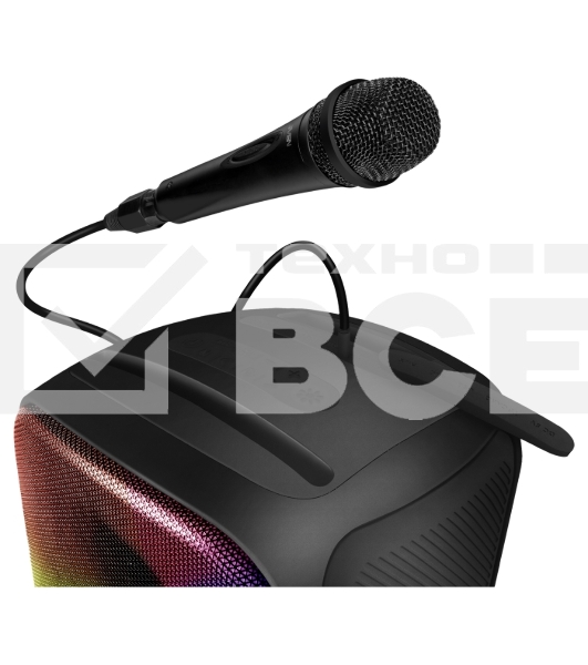 Портативная колонка SVEN PS-555, черный, 65 Вт (RMS), Bluetooth, USB, microSD, пульт