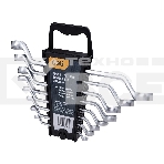 Набор накидных изогнутых гаечных ключей 8 шт Deli DL150008A Спецификация: 6x7мм, 8x9мм, 10x11мм, 12x13мм, 14x15мм, 16x17мм, 18x19мм, 20x22мм. Матовая хромированная поверхность. Пластиковая упаковка., фото2