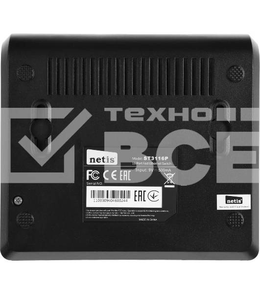 Коммутатор Netis ST3116P неуправляемый настольный 16x10/100