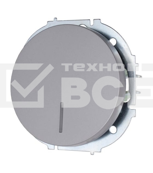 Выключатель 1-кл. СП OSEN 10А IP20 с подсветкой механизм серый матовый LEZARD 743-7488-111