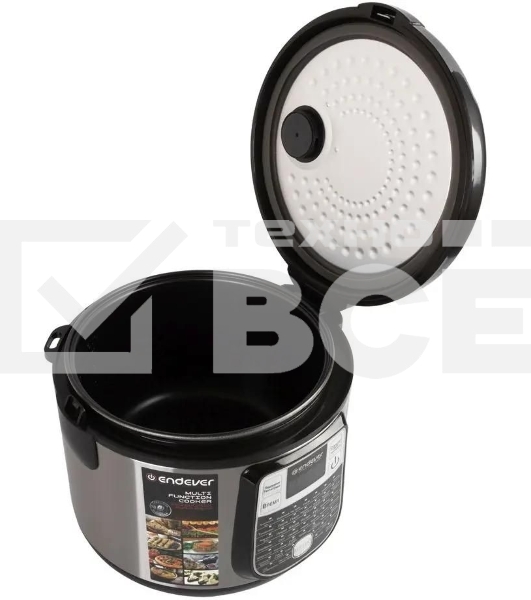 Мультиварка Endever Vita-95, мощность 1000 Вт, черный/стальной, емкость 5л, 45 авторежимов работы, книга рецептов