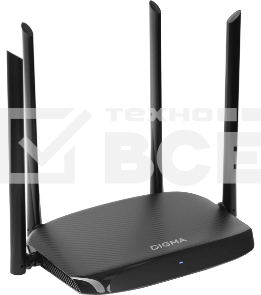 Роутер беспроводной Digma DWR-AC1202 AC1200 10/100/1000BASE-TX черный