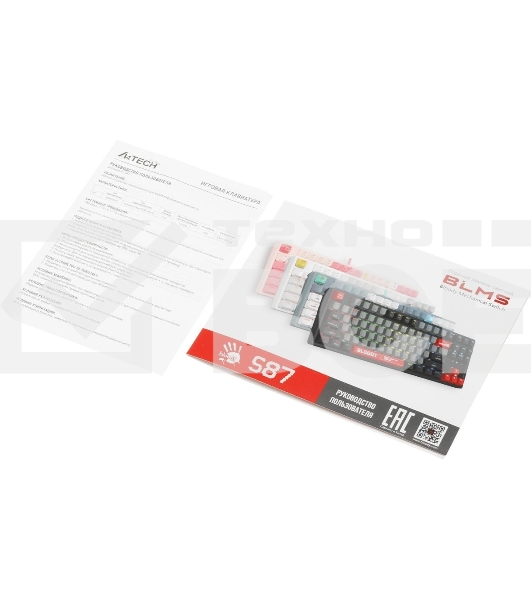 Клавиатура проводная A4Tech Bloody S87 Energy (S87 USB ENERGY WHITE) USB белый/желтый