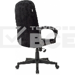 Кресло руководителя Бюрократ CH 002 Fabric черный Light-20 крестов. пластик, фото4