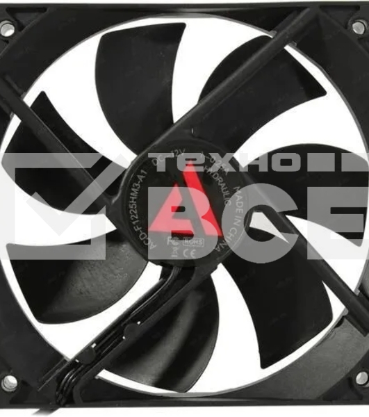 Вентилятор для корпуса Alseye ACD-F1225HM3-A черный, 120 мм, пластик, 1600 об/мин, 28 дБ, 3 pin