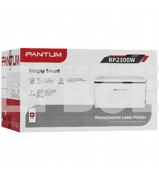 Принтер лазерный Pantum BP2300w, A4, ч/б, печ. до 22 стр/мин., 1200 x 1200 dpi, USB, Wi-Fi