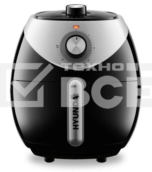 Аэрогриль Hyundai HYF-3456 1500Вт черный/серебристый