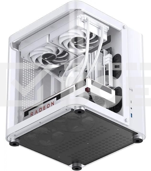 Корпус без блока питания JONSBO TK-1, Mini-Tower, TG, no fan, 1xUSB-A 3.2 + 1xUSB-C 3.2, mATX, mITX White