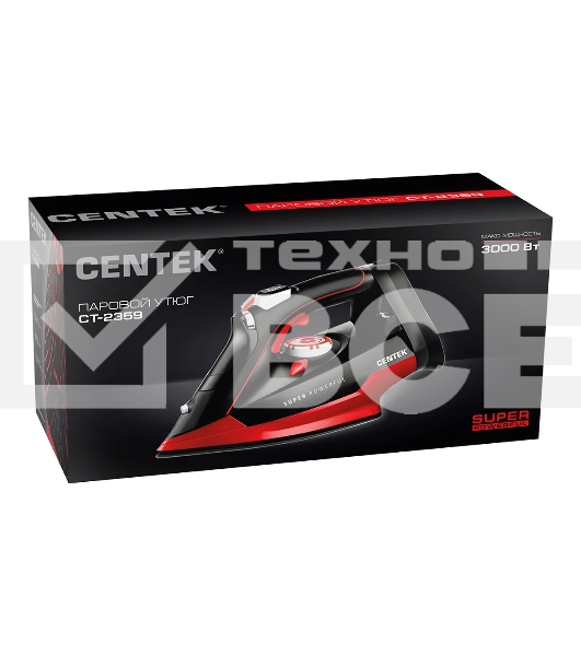 Утюг Centek CT-2359 красный/черный, 3300 Вт
