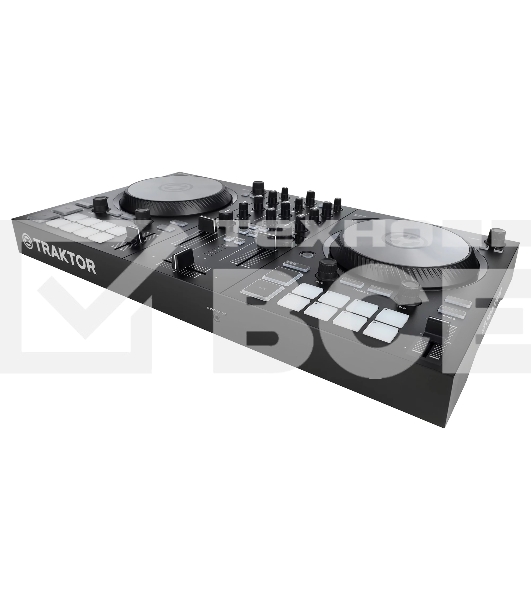 Контроллер DJ [25421] Native Instruments [Traktor Kontrol S2 MK3] 2-х канальный, для Traktor Pro/DJ, 16 RGB пэдов, аудио интерфейс 24бит/96кГц, 2-х канальный микшер, микрофонный вход, 2 стерео выхода (линейный и 3.5 мм TRS), выход на наушники