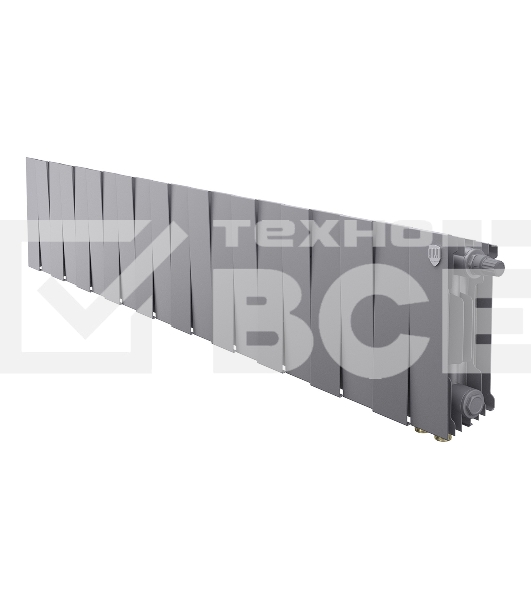 Радиатор биметаллический Royal Thermo PianoForte 200 серебристый VR80- 20 секц.