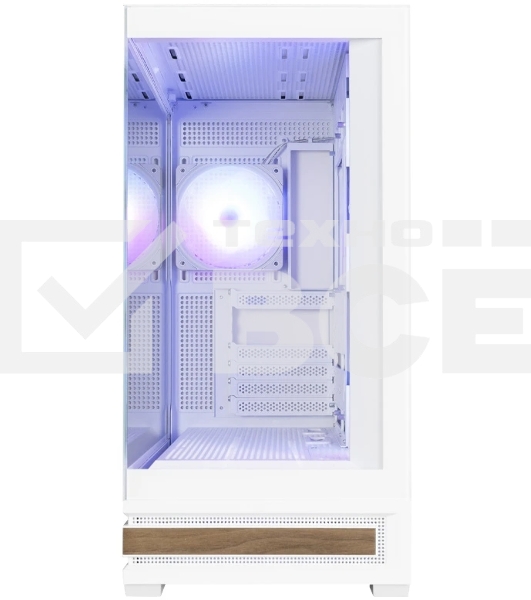 Компьютерный корпус ZALMAN P40 NAMU, ATX, белый, WINDOW, WOODEN ELEMENTS, 2xCombo(2.5” or 3.5”), 1xUSB TYPE-C, 2xUSB 3.0, SIDE 3x120мм ARGB, REAR 1x120мм ARGB