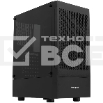 Компьютерный корпус без блока питания Case HSPD M540, Mesh Mid Tower, черный, TG, 0.45 SPCC, no fans, ATX, mATX, mITX, 160/300/150мм, 2x2.5