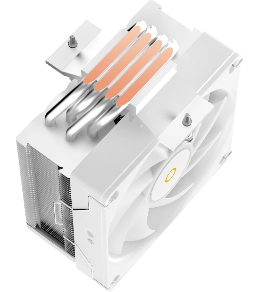 Кулер для процессора Ocypus Delta A40 SE WH ARGB, 120мм ARGB FAN, Top ARGB Panel, 4 HEAT PIPES, 4-PIN PWM, 800-1800 RPM, 31DBA, HYDRO BEARING, LGA115X/1200/1700/18XX, AM4/AM5