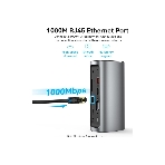 Док-станция Vention TPJH0-EU, USB Type-C, HDMI/VGA/USB/RJ45/SD/3.5мм/PD/DC, USB Type-C, фото5