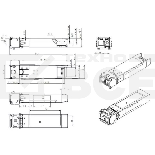 Модуль SNR SFP+ WDM, дальность до 40км (16dB), 1330нм
