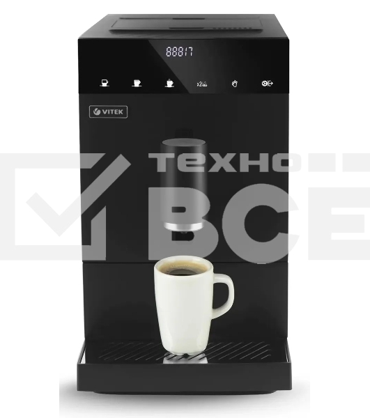 Кофемашина автоматическая Vitek Metropolis VT-8700 черный, зерновой кофе, 1.2 л, 1350 Вт, 20 Бар