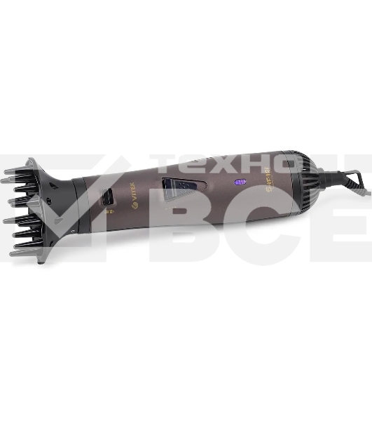 Фен-щетка Vitek VT-8241 черный/коричневый