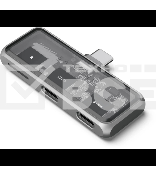 USB-хаб Satechi Mobile XR Hub with microSD (2х USB Type-C, microSD), до 100 Вт, Серый ST-HXRSDM