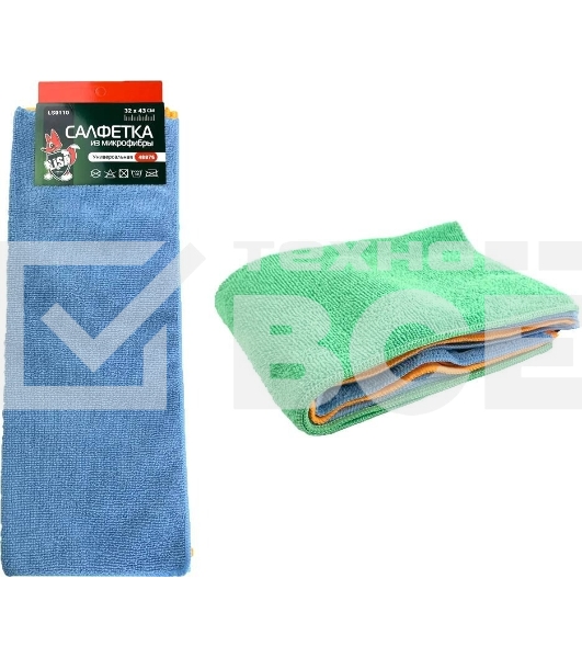 Салфетка LI-SA LS0110 из микрофибры в наборе (4шт-32х43см), плотность 200г/м2 48876