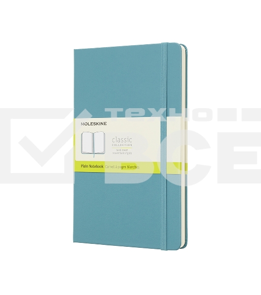 Блокнот Moleskine CLASSIC QP062B35 Large 130х210мм, 240 страниц, нелинованный, твердая обложка, голубой