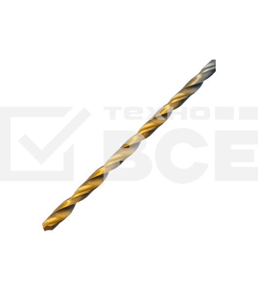 Сверло спиральное по металлу Denzel 2 х 86 мм Р6М5, Golden Tip, удлиненное, 2 шт.