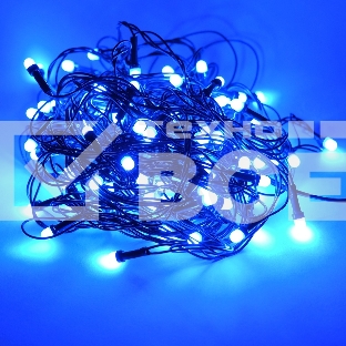 Гирлянда светод. Funray Минишарики, SE-MINI-110B, 10М, 100LED, синий, темно-зел. шн. 0,7м, контр.,