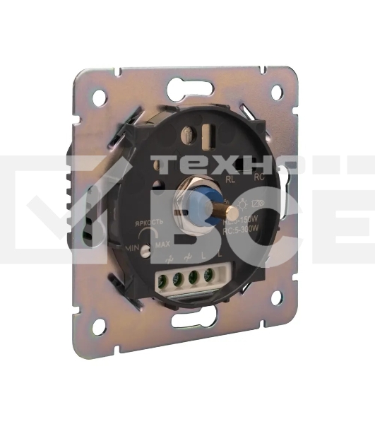 Светорегулятор Kranz KR-78-0732-6 STRONG (диммер) 300Вт с/у графит