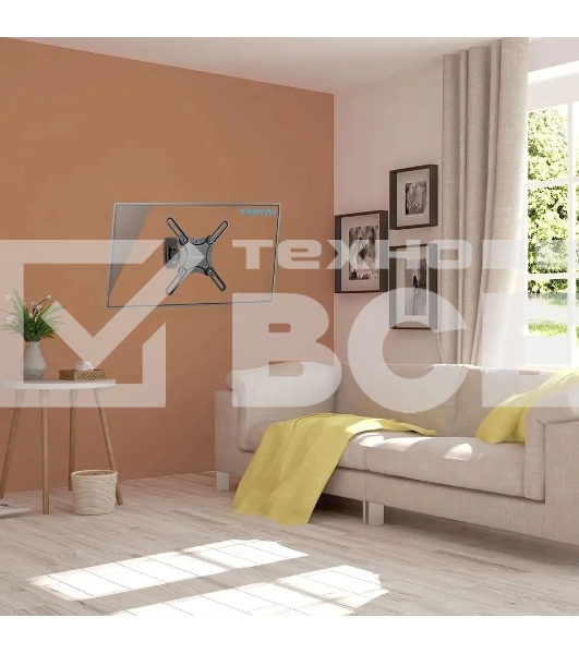 Кронштейн для телевизора Kromax CORBEL-4 черный, 15'-42' макс. 25 кг, настенный, поворот и наклон