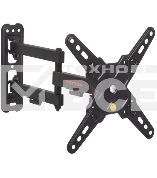 Кронштейн Arm media MARS-8 черный, 8 шт/уп. Кр. стал. настенный для TV 20'-43', max 25 кг, 4 ст св., нак. +5°-15°, пов. ±90° от ст. 66-370 мм. max VESA 200x200 мм.