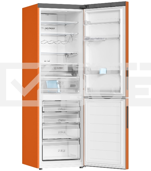 Холодильник Haier C2F636CORGU1 оранжевый двухкамерный 256/108 л морозилка снизу, No Frost