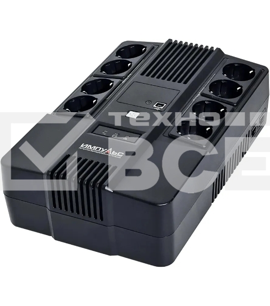 Источник бесперебойного питания Импульс ИБП ИМПУЛЬС МАСТЕР 1000, 1000ВА/600Вт, LED, USB, RJ11/RJ45, SCHUKOx8