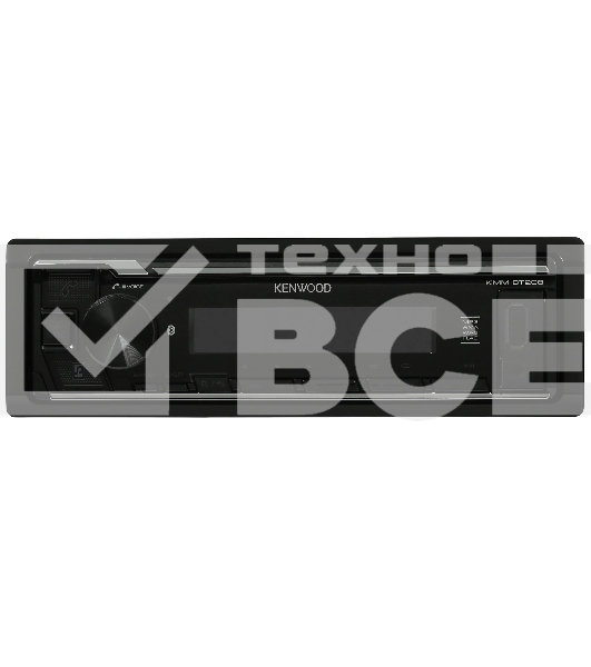 Автомагнитола Kenwood KMM-BT208, 1 DIN, Bluetooth, USB Type-A, AUX, съёмная панель