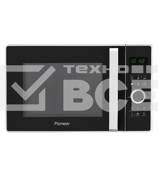 Микроволновая печь Pioneer MW356S белый, 23 л, 800 Вт, переключатели - сенсор, поворотный механизм