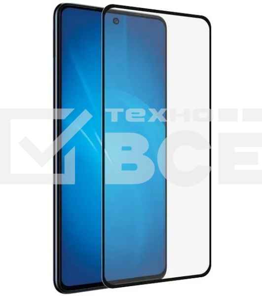Защитное стекло для экрана DF sColor-121 черный для Samsung Galaxy M52 2.5D  черный