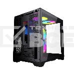 Компьютерный корпус Powercase Vision Micro, Black, Tempered Glass, 4х 120mm 5-color fan, чёрный, mATX  (CVBM-L4), фото5